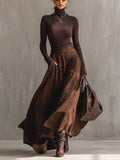 Women's Midi Skirt | Flowy Summer High-Waisted