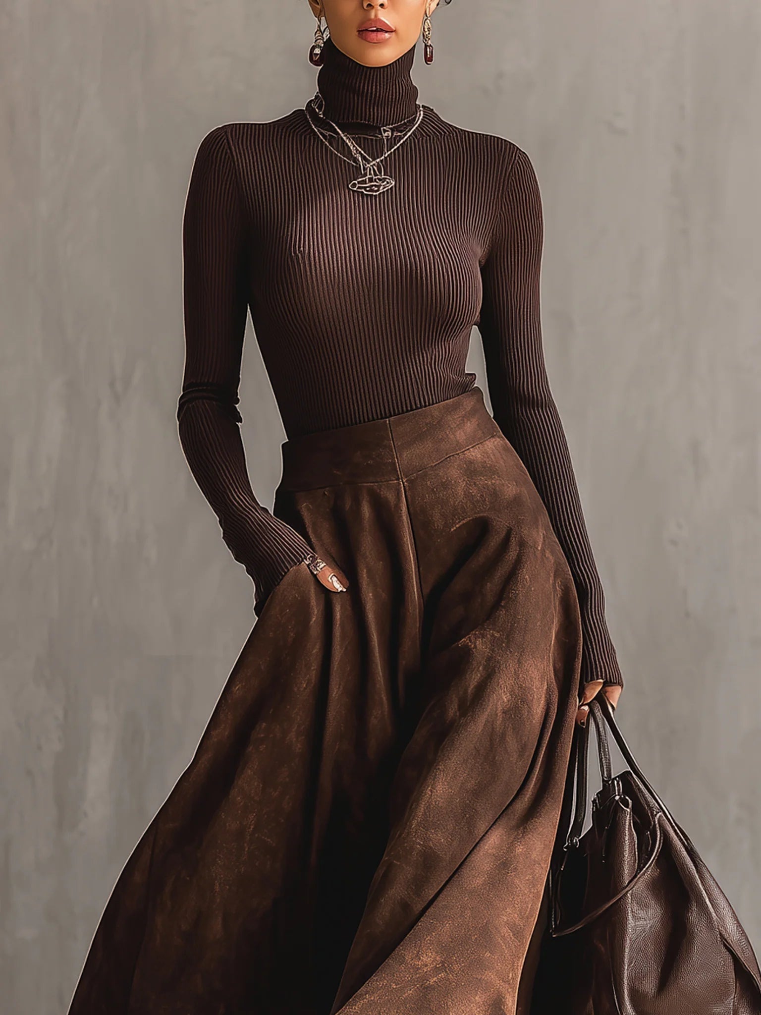 Women's Midi Skirt | Flowy Summer High-Waisted