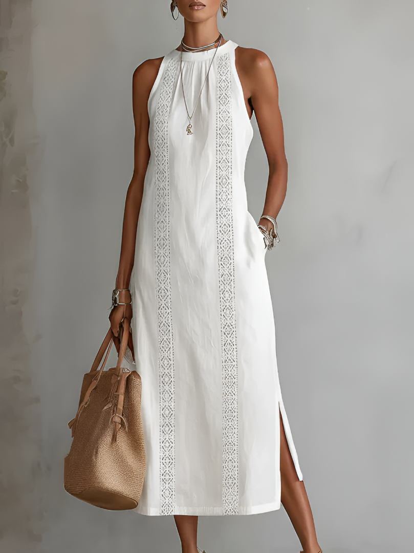 Women's Midi Sundress | Draped Linen
