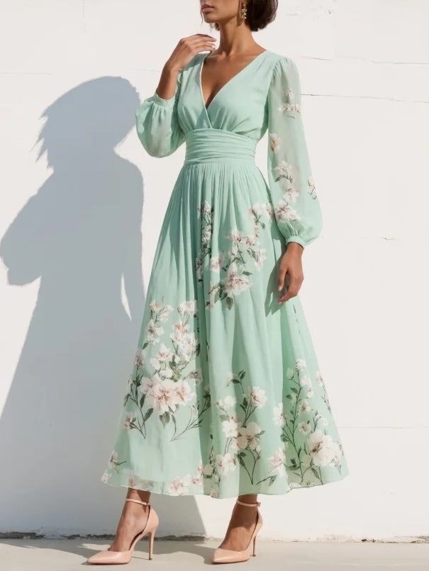 Women's Midi Sundress | Floral Draped