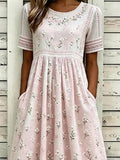 Women's Midi Sundress | Floral Short-Sleeve