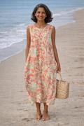 Women's Midi Sundress | Floral Sleeveless