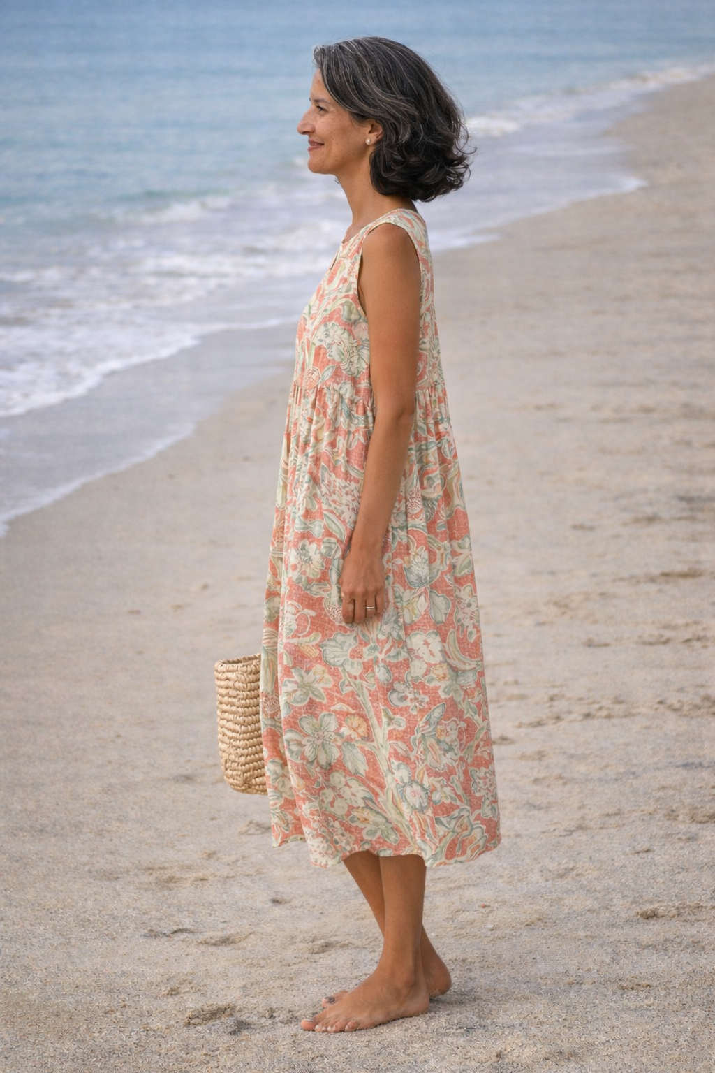 Women's Midi Sundress | Floral Sleeveless