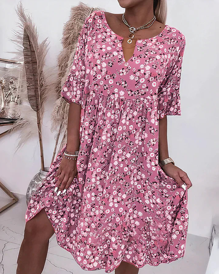 Women's Midi Sundress | Floral V-Neck Vacation