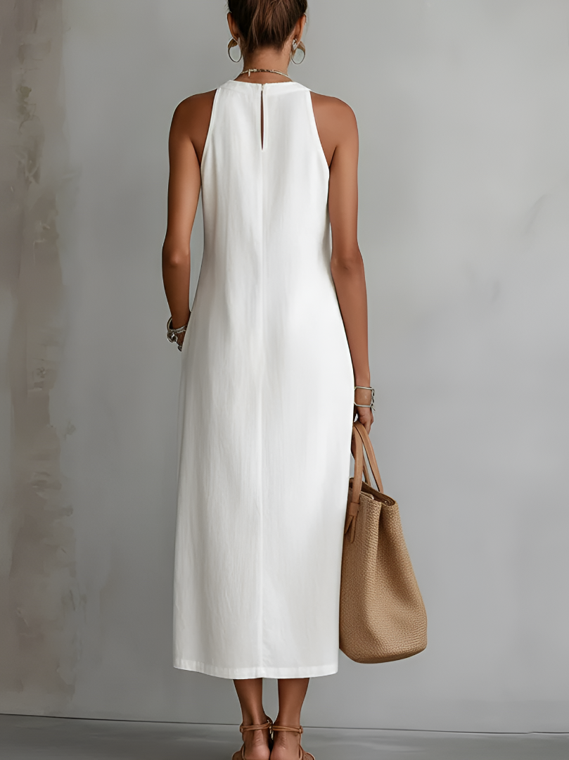 Women's Midi Sundress | Sleeveless Draped