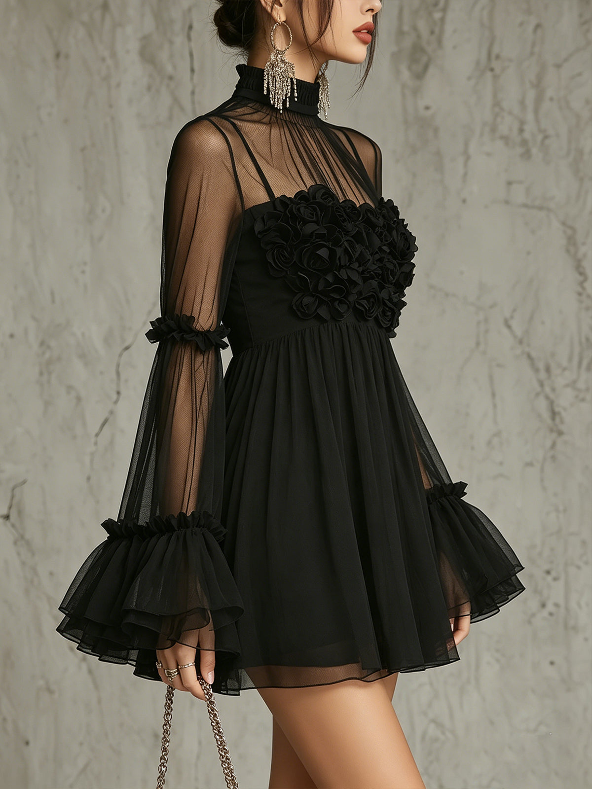 Women's Mini Dress | Pleated Floral Summer