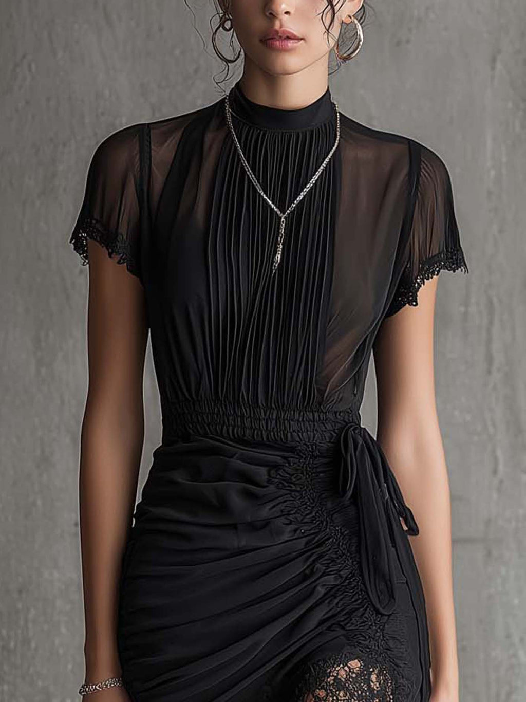 Women's Mini Dress | Pleated Summer Casual