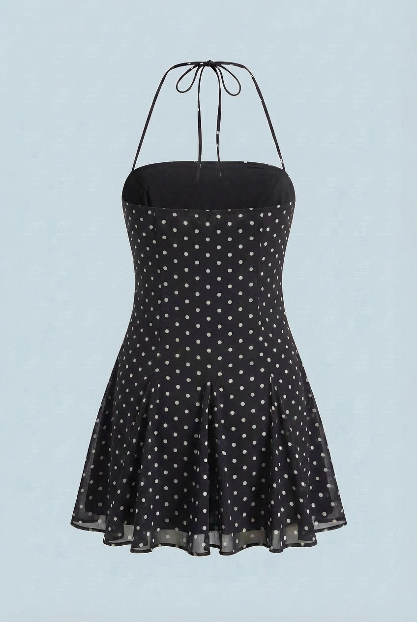 Women's Mini Dress | Polka-Dot Halter