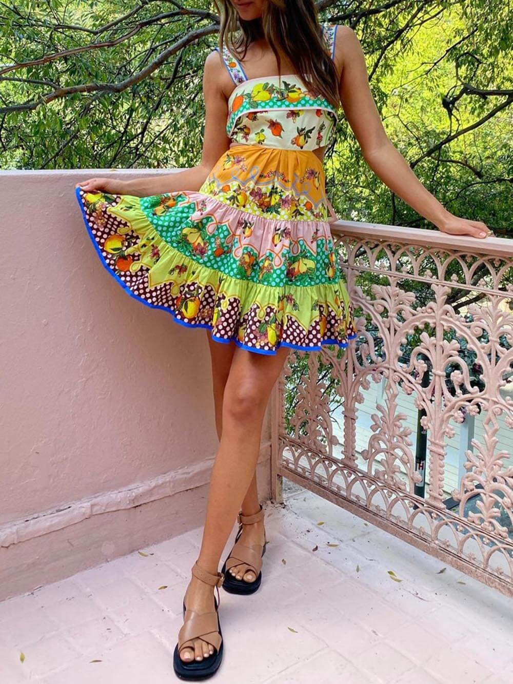 Women's Mini Dress | Square-Neck Summer Casual