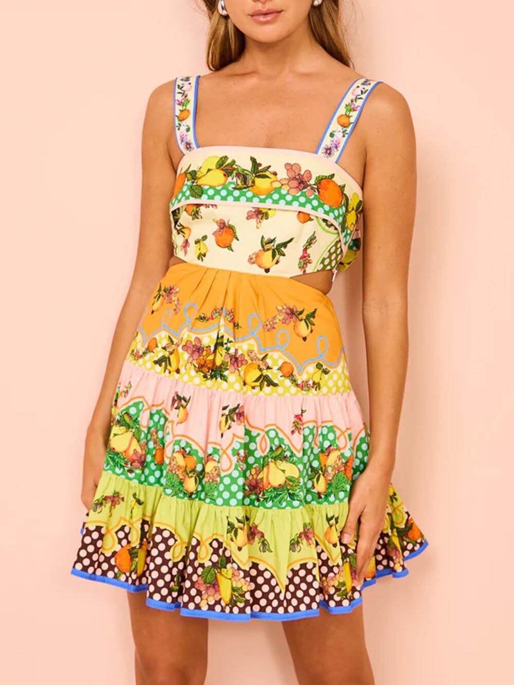 Women's Mini Dress | Square-Neck Summer Casual