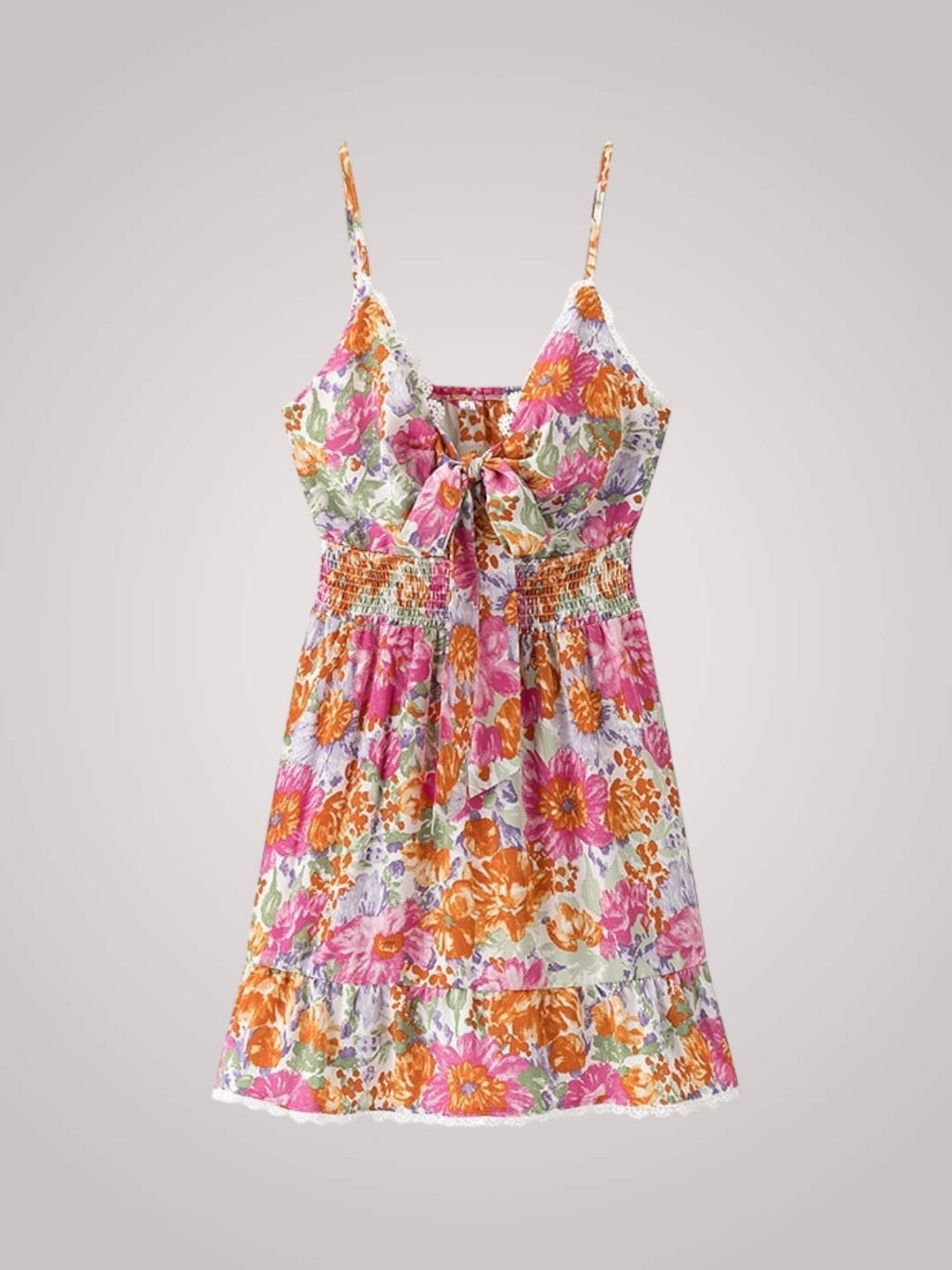 Women's Mini Dress | Tiered Floral Ruffled