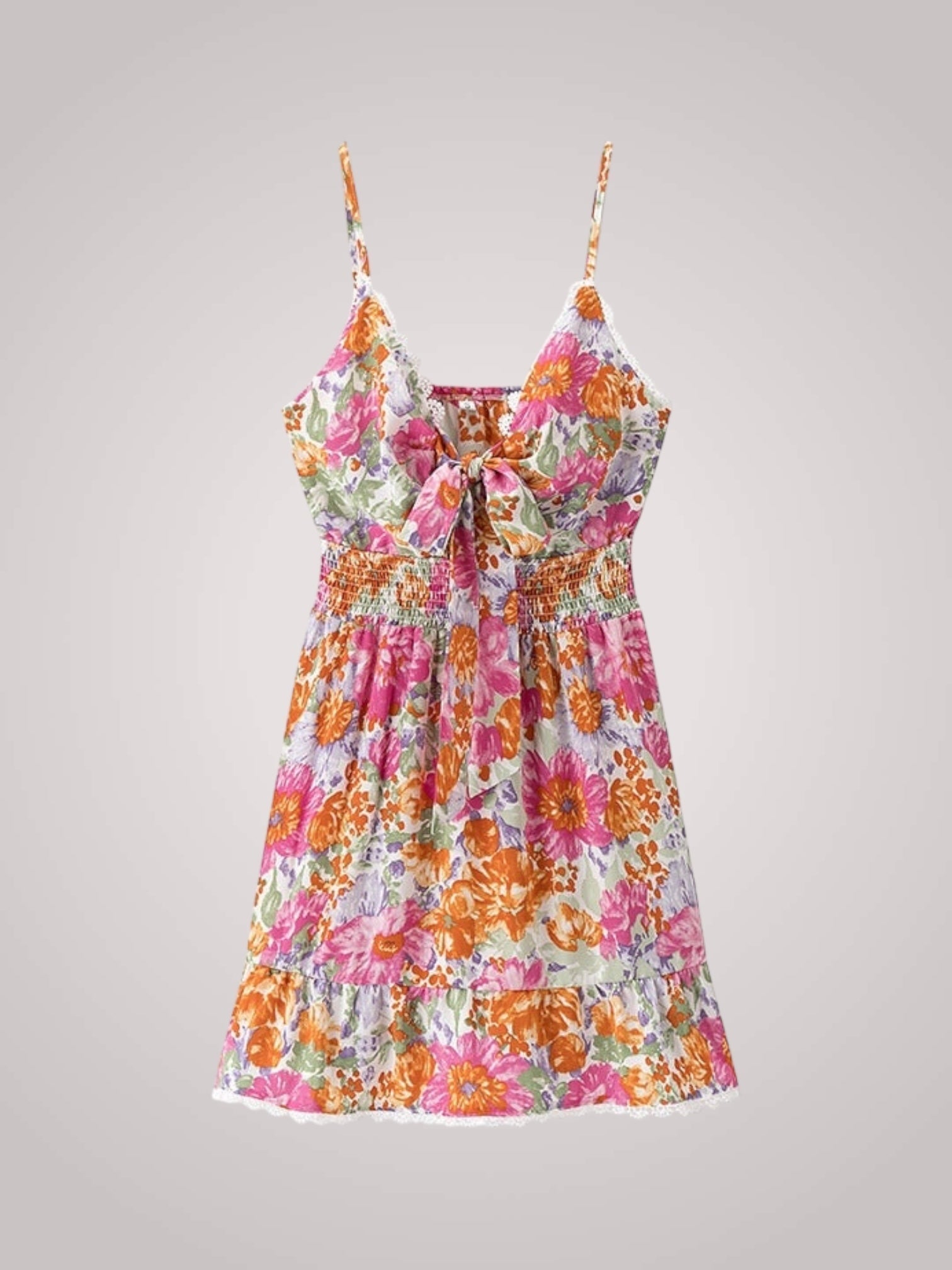 Women's Mini Dress | Tiered Floral Ruffled