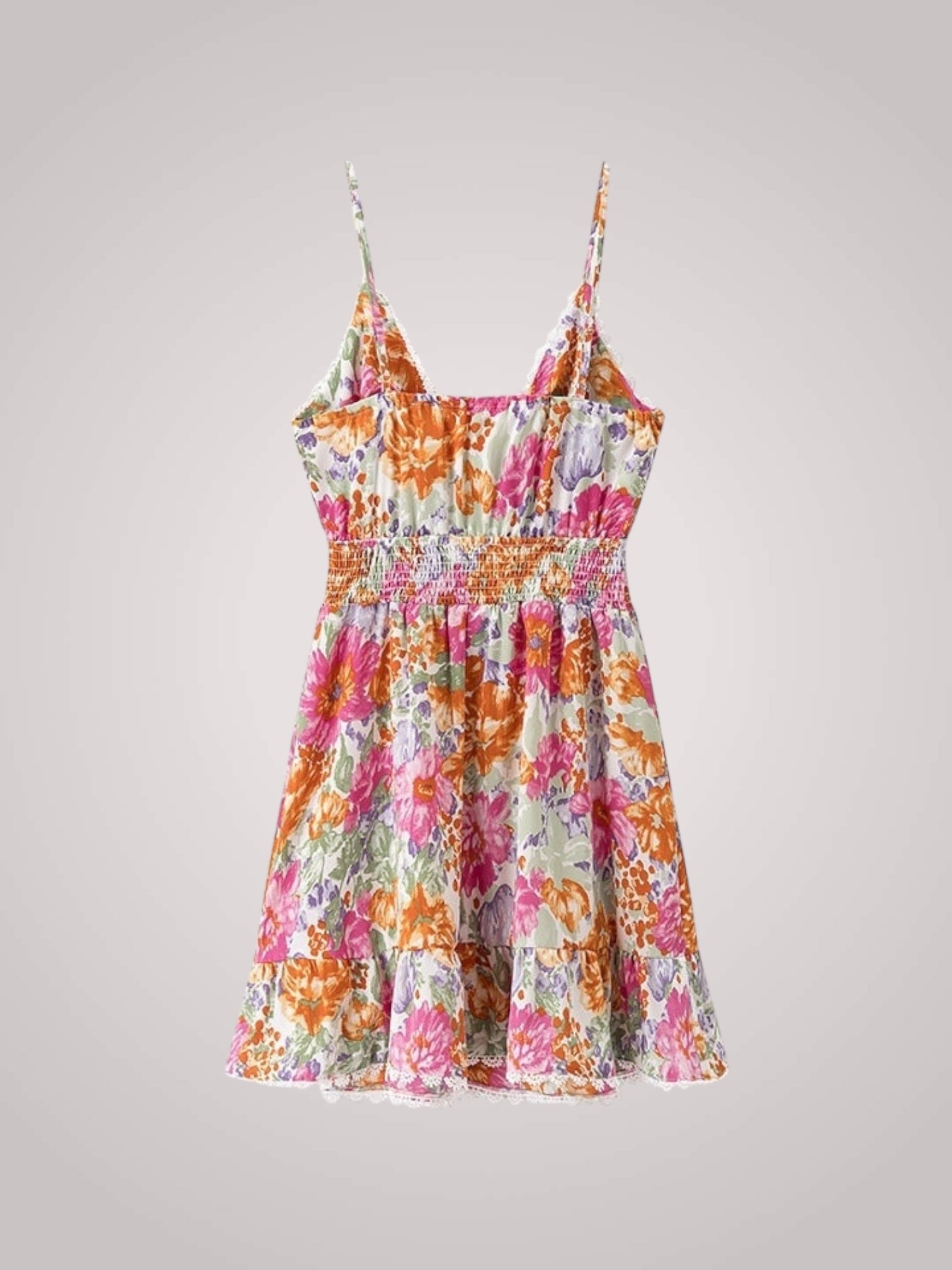 Women's Mini Dress | Tiered Floral Ruffled