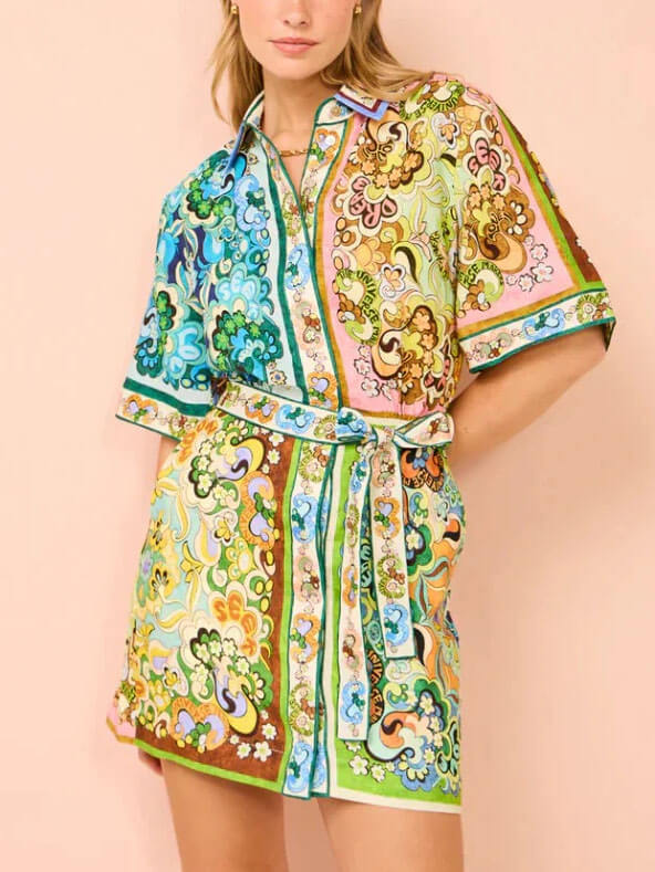 Women's Mini Dress | Tiered Garden-Party