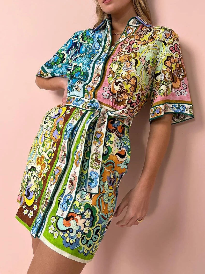 Women's Mini Dress | Tiered Garden-Party