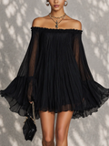 Women's Mini Dress | Tiered Off-Shoulder Ruffled