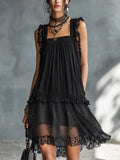 Women's Mini Dress | Tiered Printed Ruffled