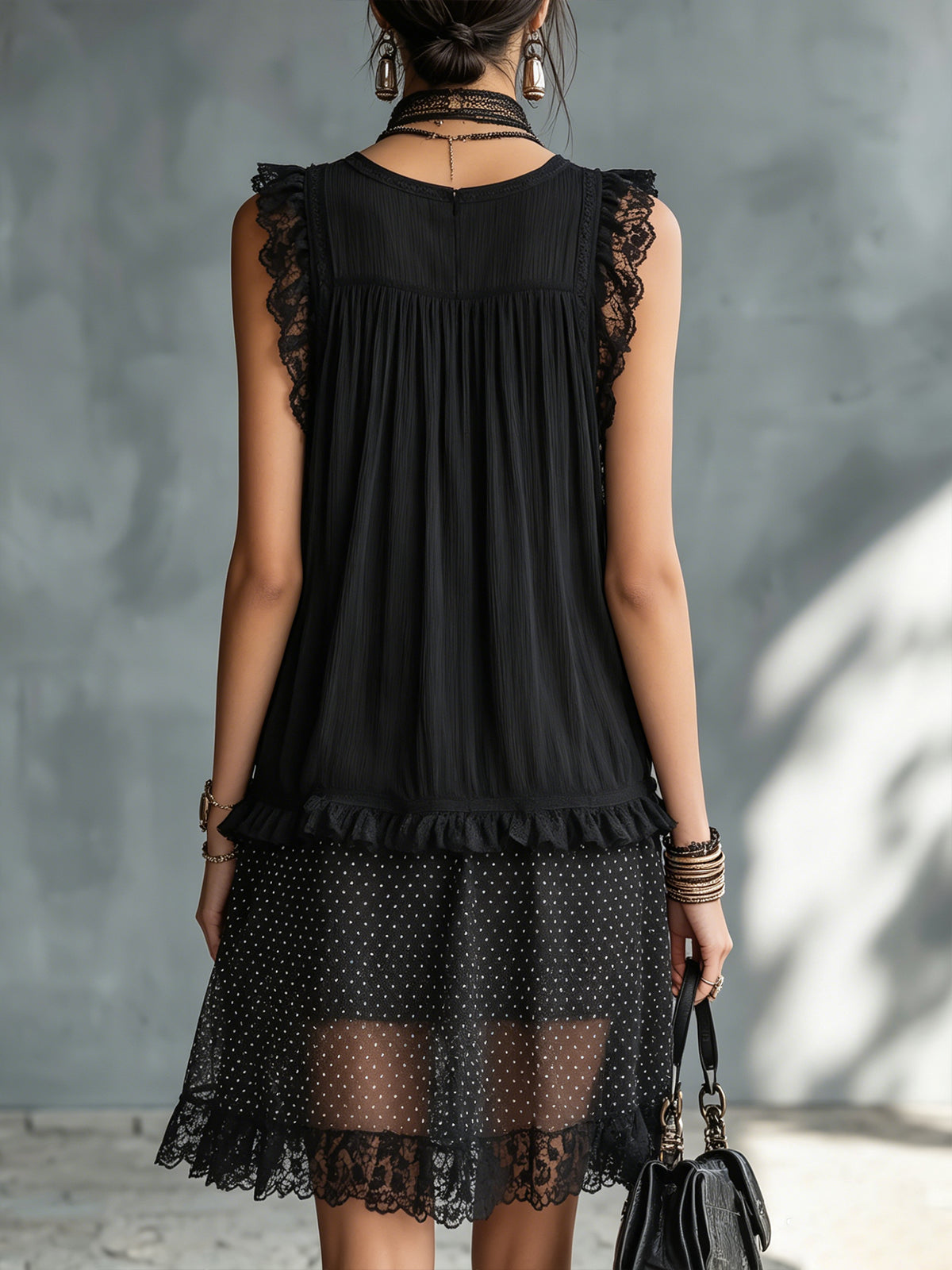 Women's Mini Dress | Tiered Printed Ruffled