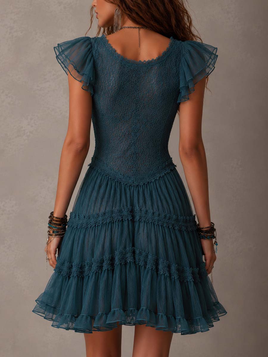 Women's Mini Dress | Tiered Ruffled Summer