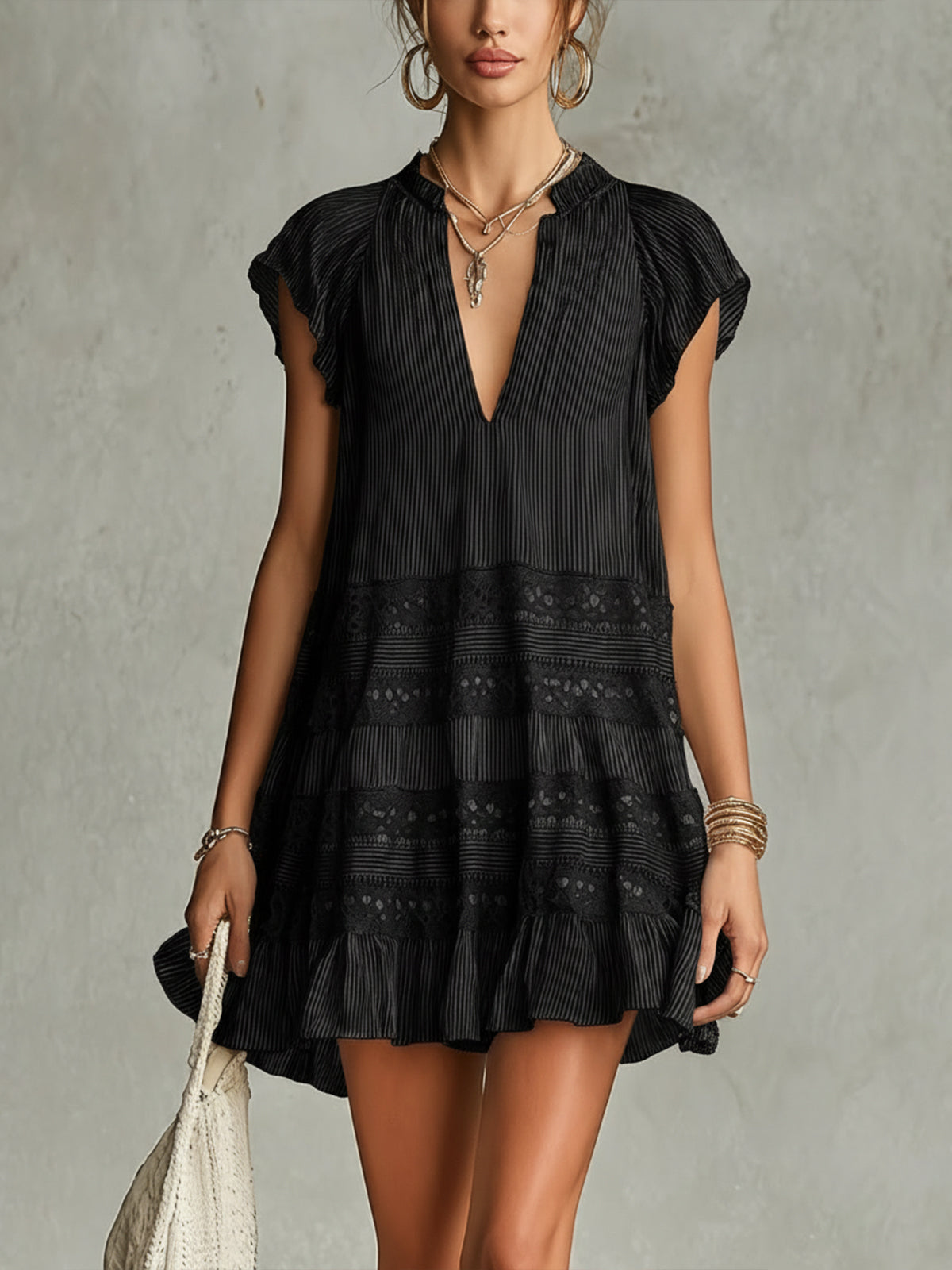 Women's Mini Dress | Tiered Ruffled Summer