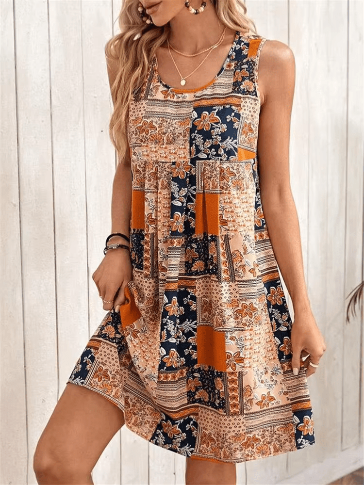 Women's Mini Sundress | Printed Sleeveless
