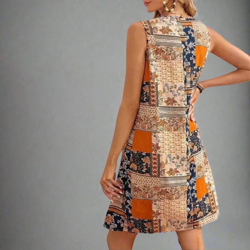 Women's Mini Sundress | Printed Sleeveless