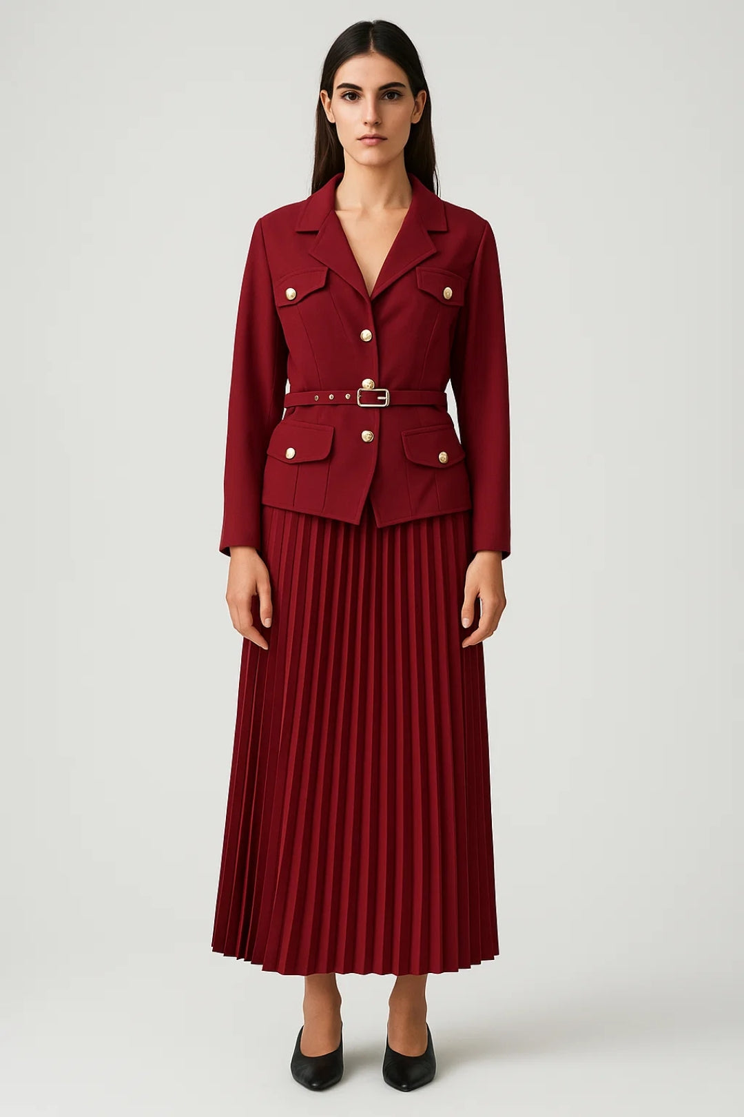 Women's Pleated Skirt | Flowy Summer High-Waisted