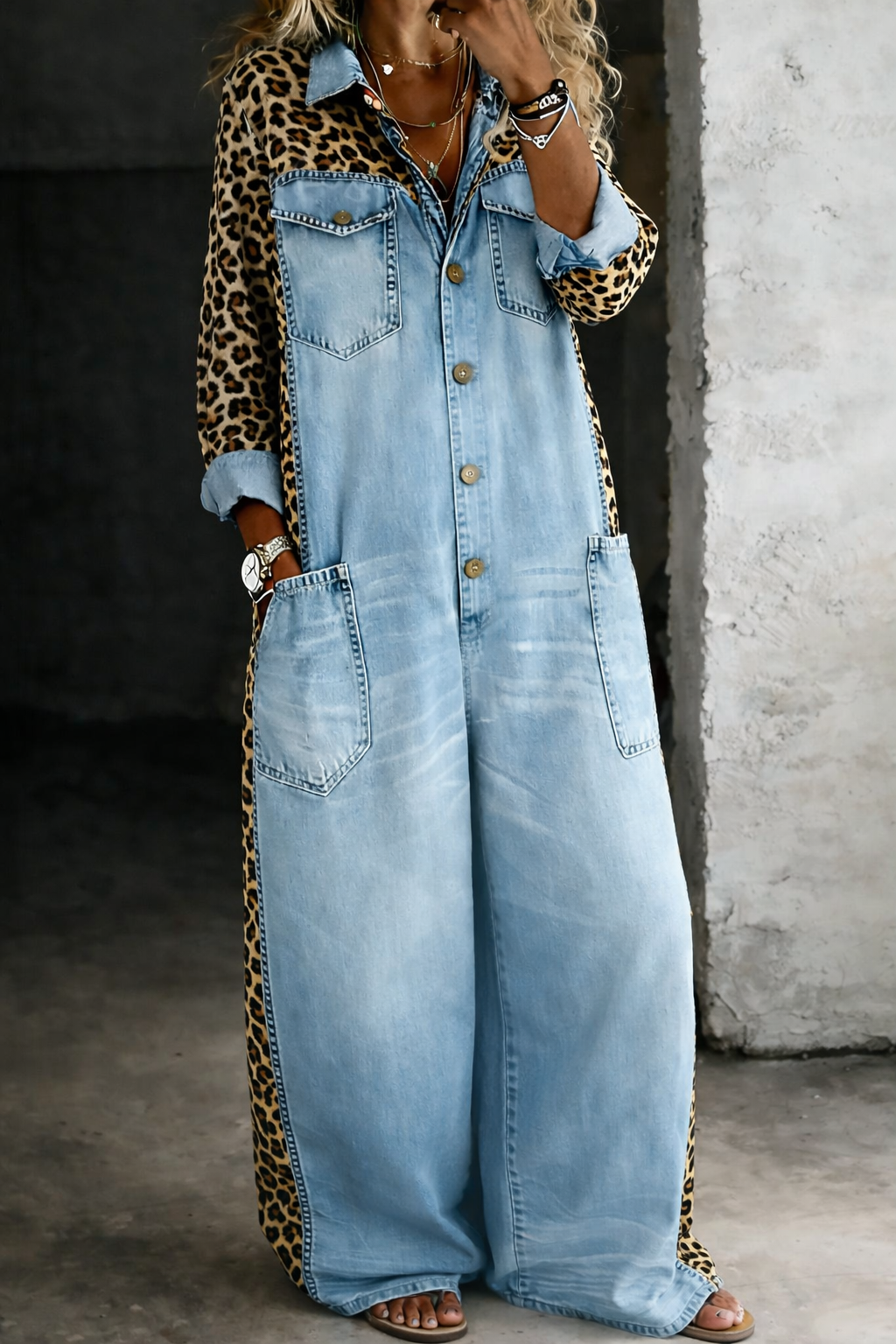 Women's Sleeveless Jumpsuit | Chambray Denim