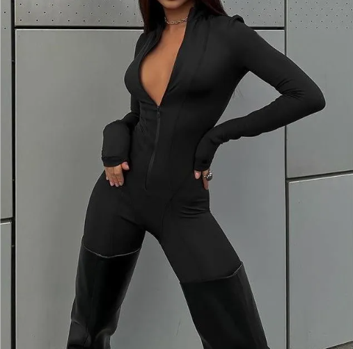 Women's Sleeveless Jumpsuit | Ruched Stand