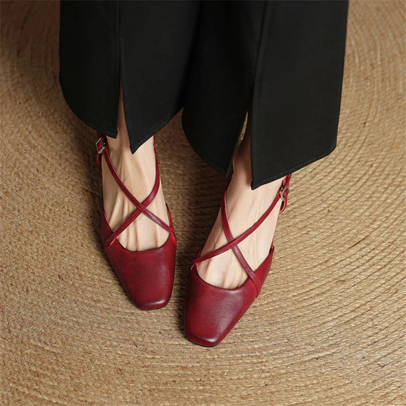 Women's Strappy Heels | Leather-Look Summer Open-Toe