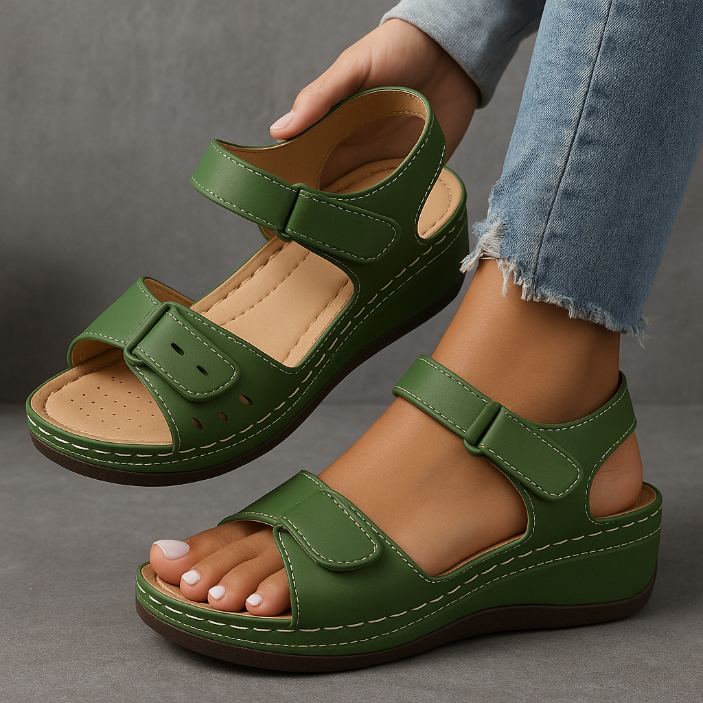 Women's Strappy Sandals | Platform Open-Toe Flat