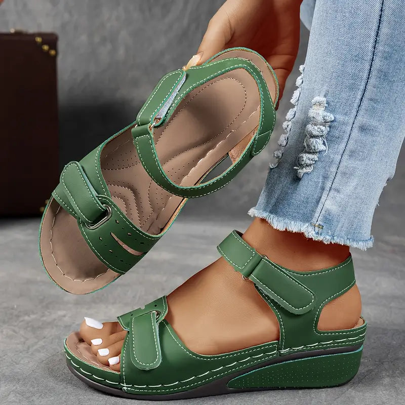 Women's Strappy Sandals | Platform Open-Toe Flat