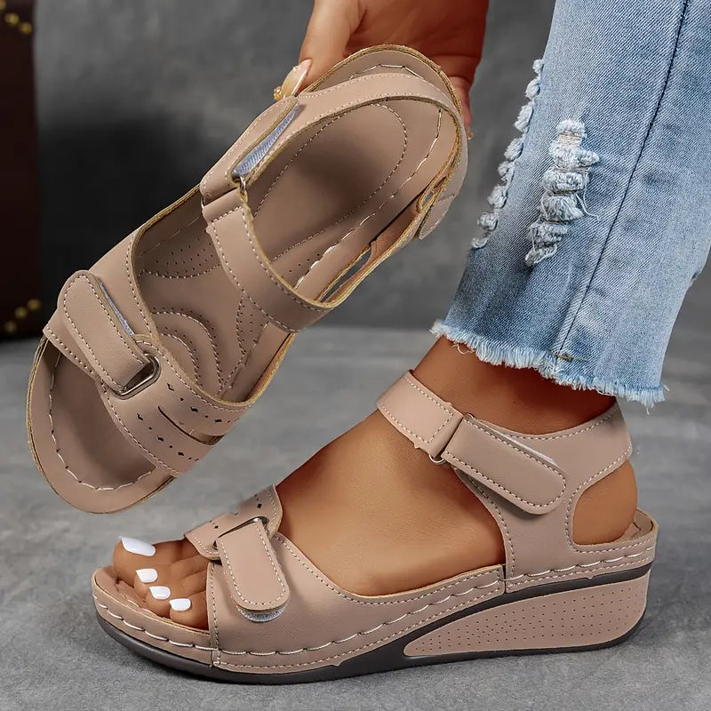 Women's Strappy Sandals | Platform Open-Toe Flat