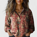 Women's Summer Blouse | Floral Long-Sleeve