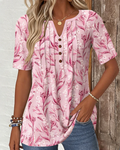 Women's Summer Blouse | Floral V-Neck