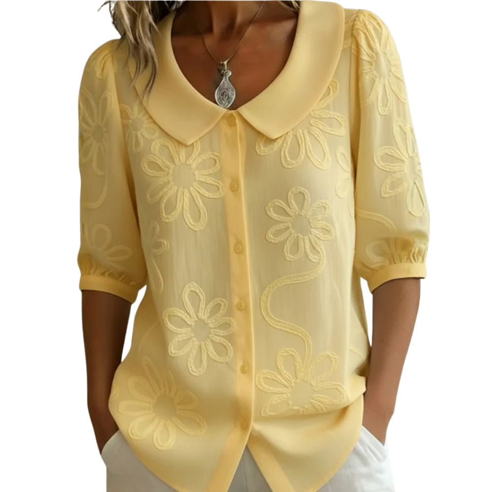 Women's Summer Blouse | Floral White