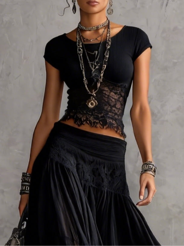 Women's Summer Blouse | Pleated Maxi