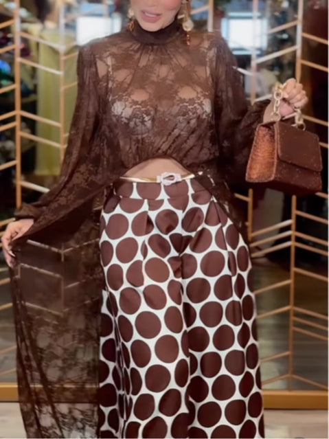 Women's Summer Blouse | Polka-Dot Layerable