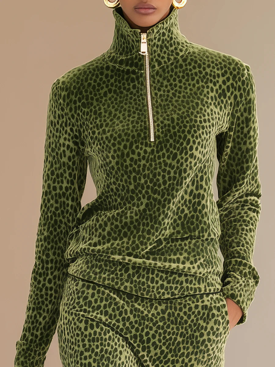 Women's Summer Blouse | Printed Long-Sleeve