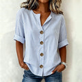 Women's Summer Blouse | Striped Flowy