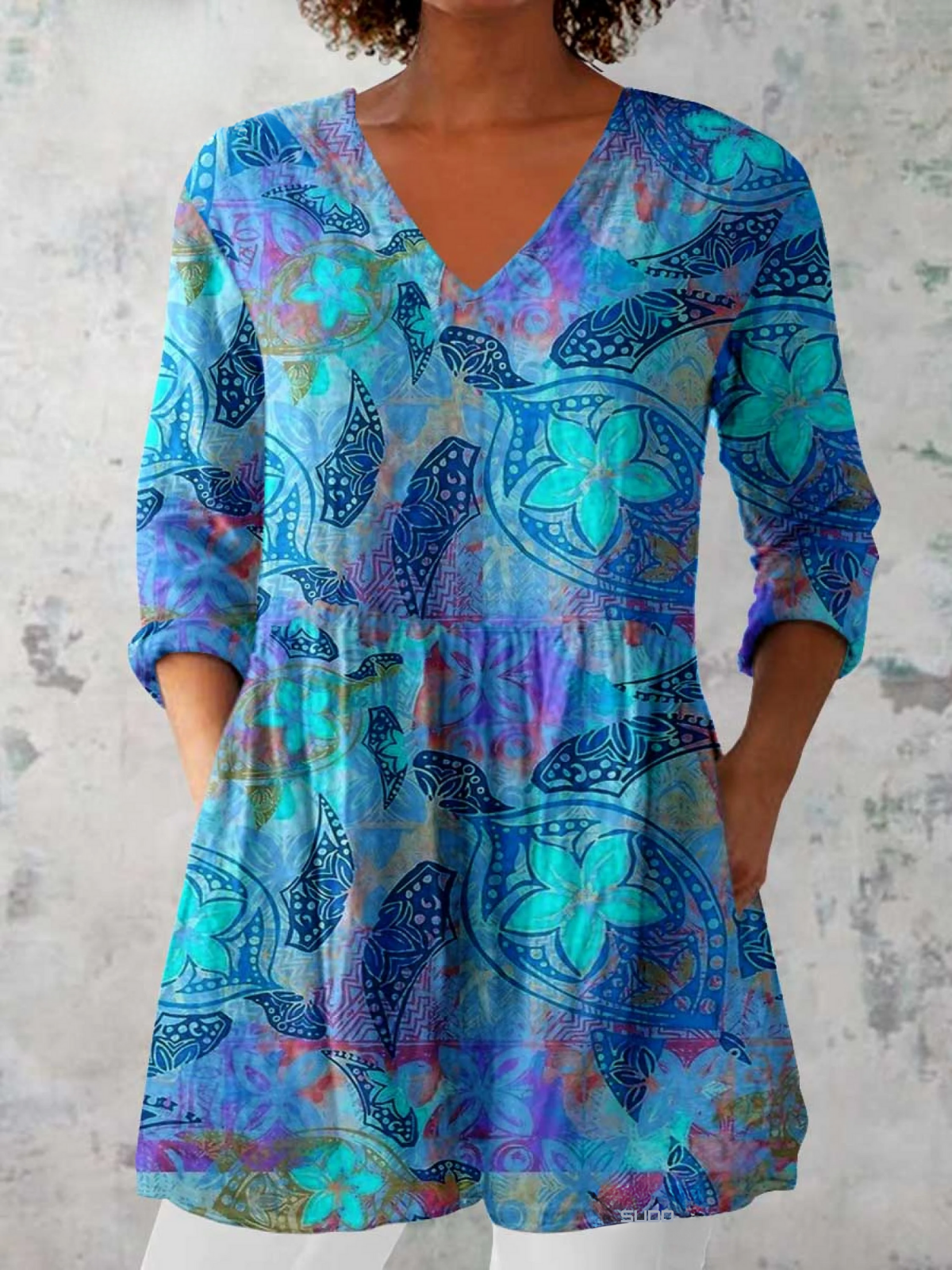 Women's Summer Blouse | V-Neck Draped