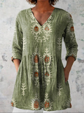Women's Summer Blouse | V-Neck Long-Sleeve