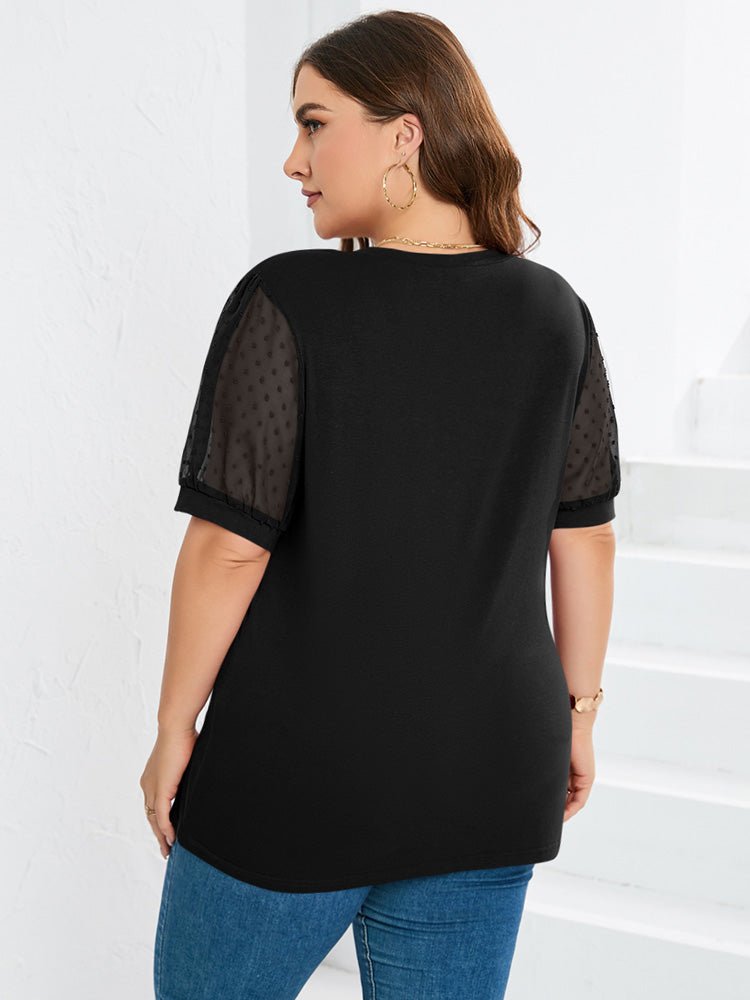 Women's Summer Blouse | V-Neck Puff-Sleeve