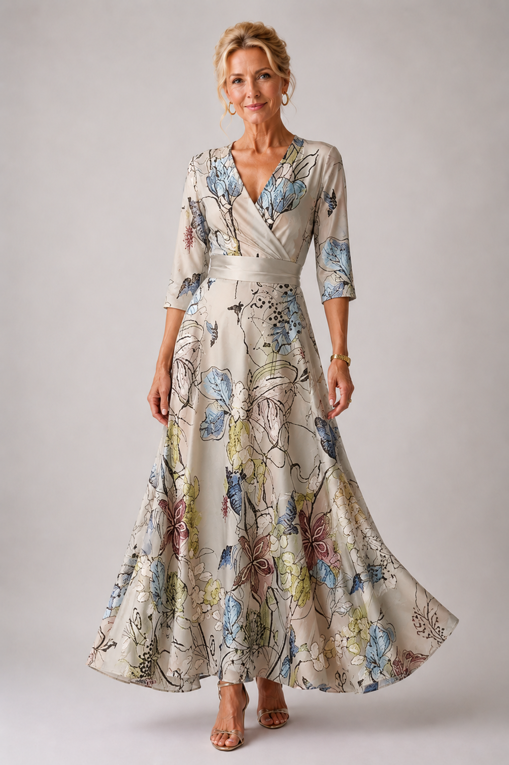 Women's Summer Dress | Floral Printed V-Neck