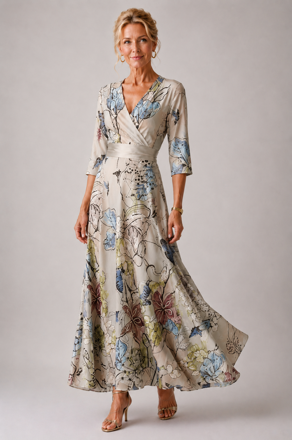Women's Summer Dress | Floral Printed V-Neck
