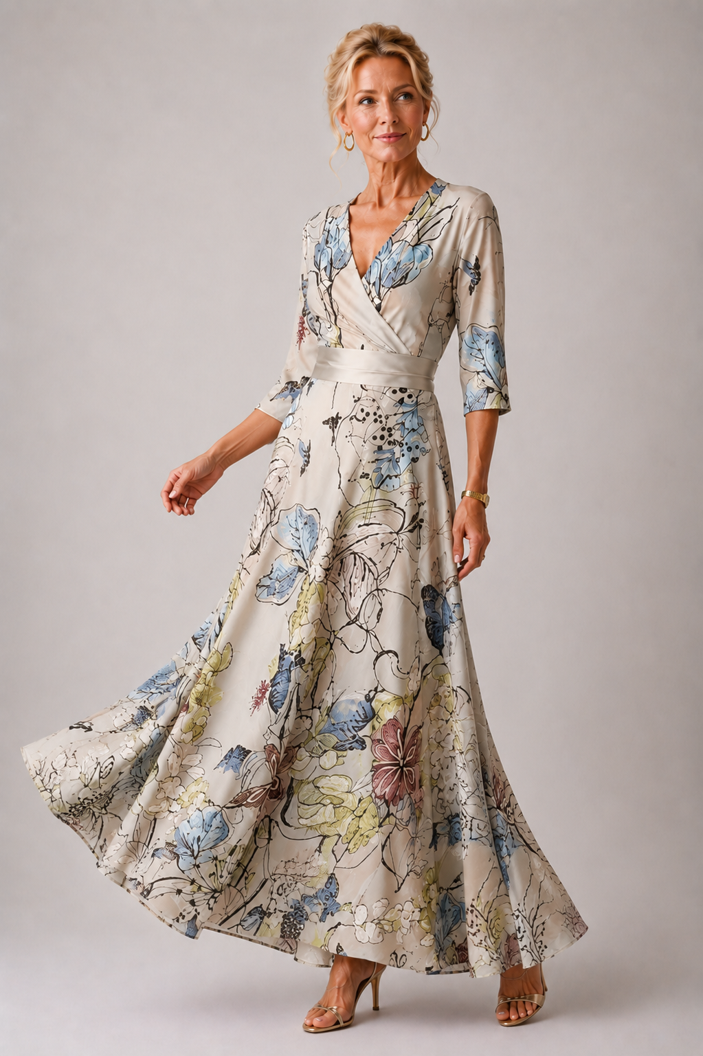 Women's Summer Dress | Floral Printed V-Neck