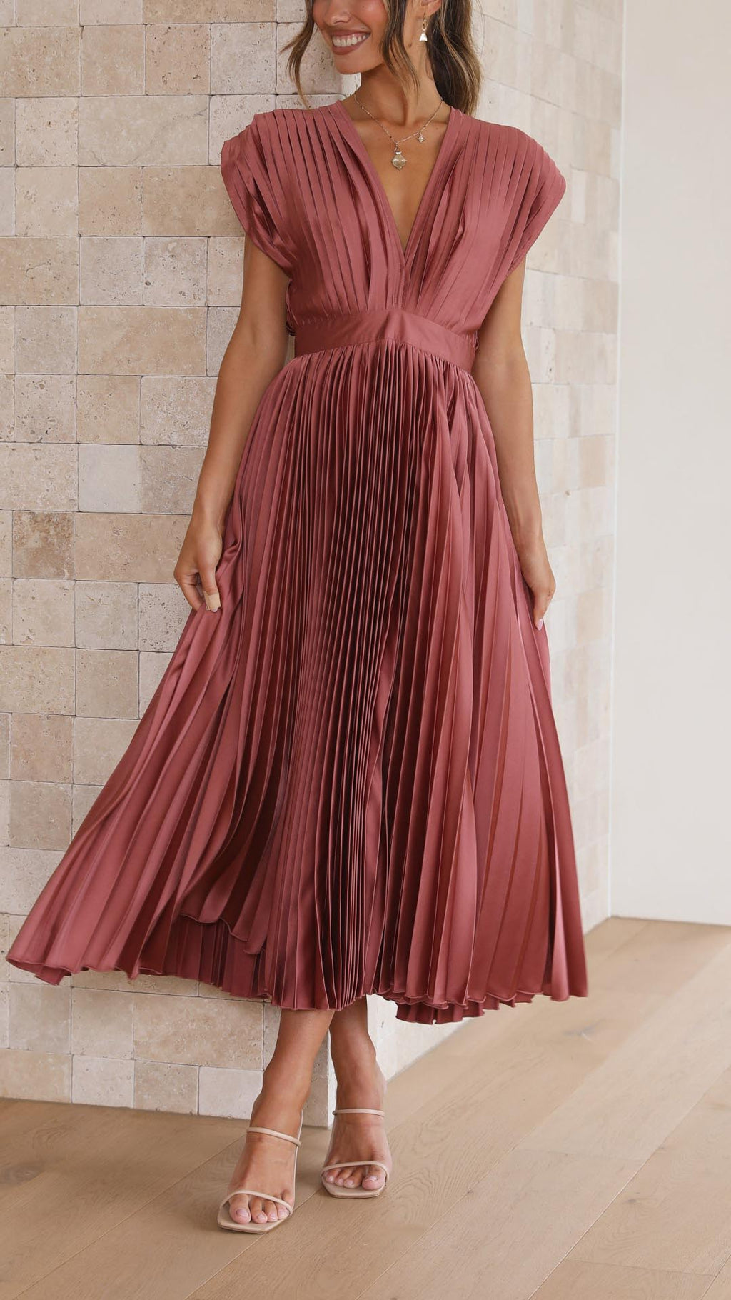 Women's Summer Dress | Pleated Casual Flowy