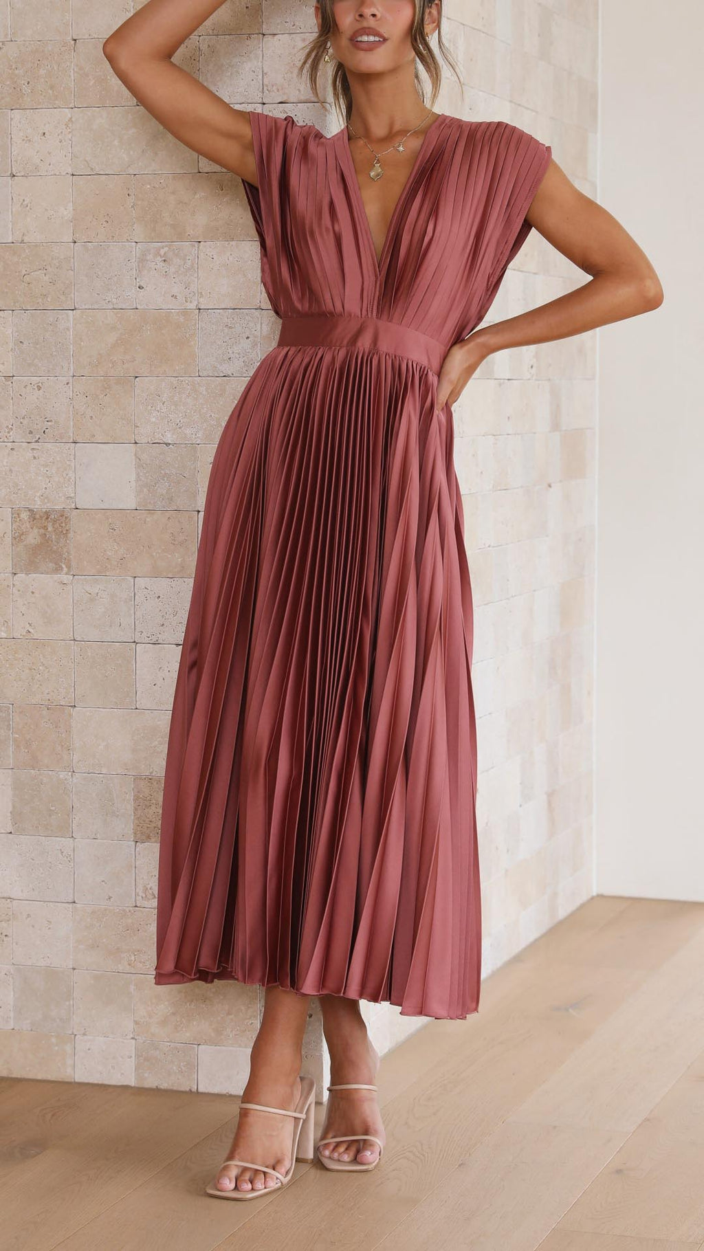 Women's Summer Dress | Pleated Casual Flowy