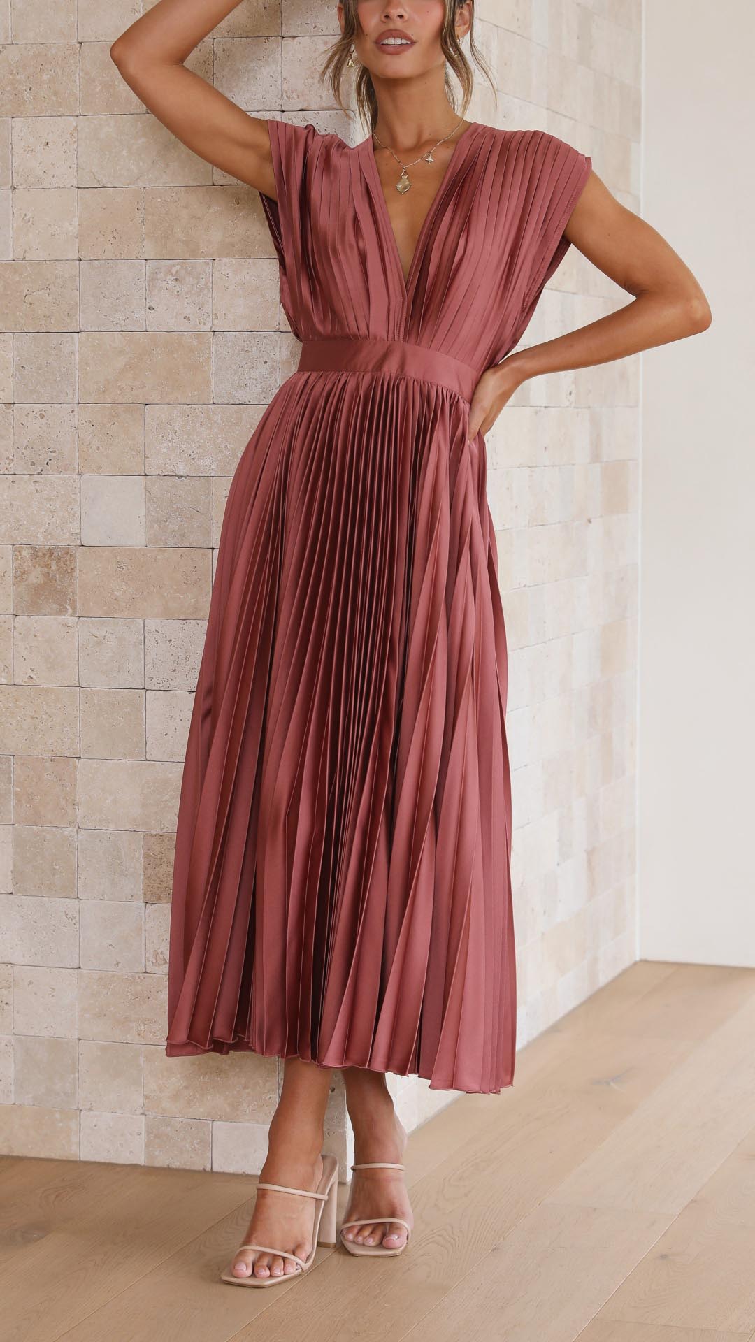 Women's Summer Dress | Pleated Casual Flowy
