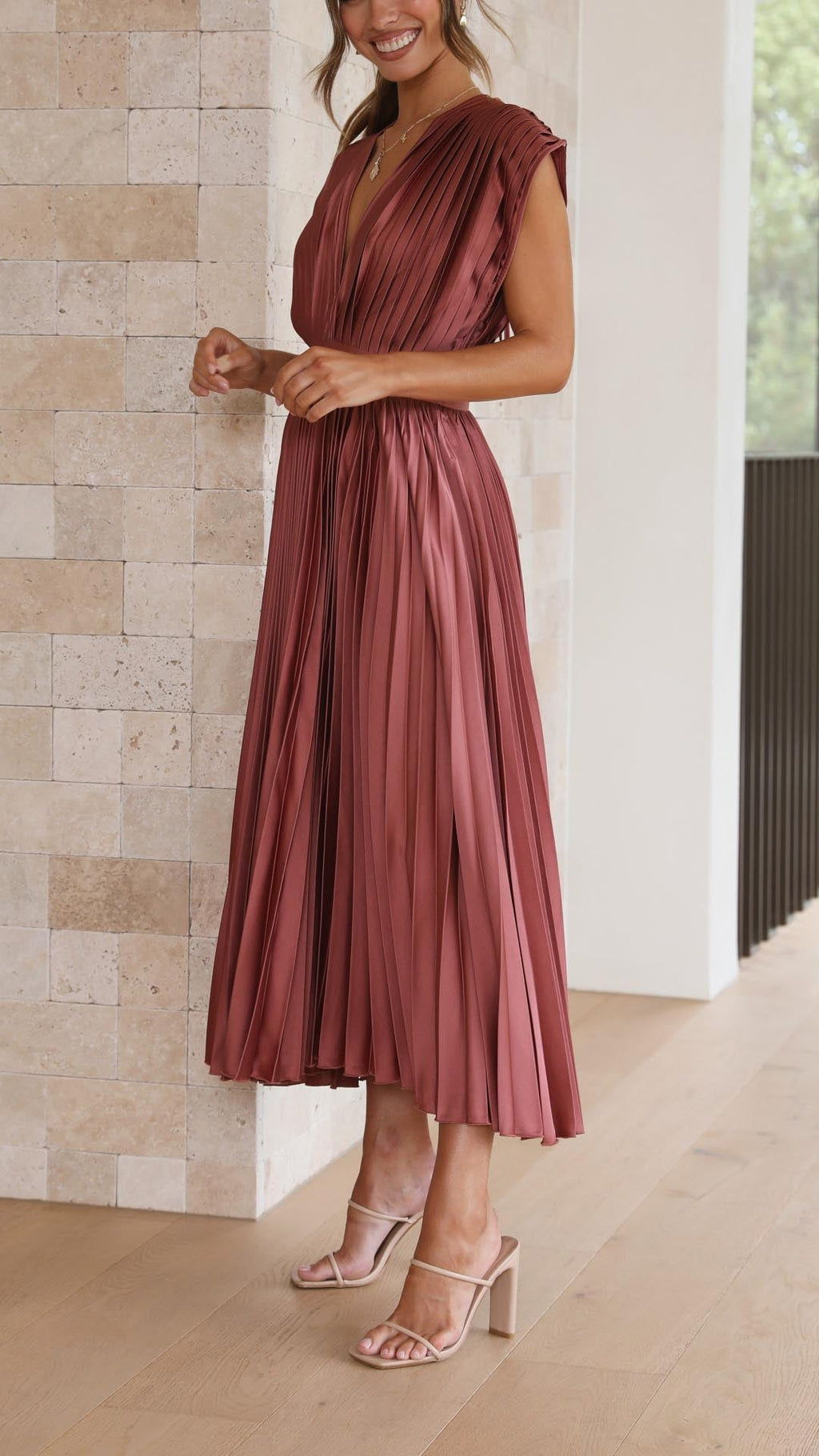 Women's Summer Dress | Pleated Casual Flowy